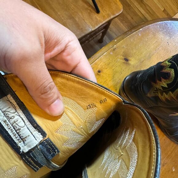 Vintage Rod Patrick Cowboy Boots Sz 15.5 - Picture 8 of 9